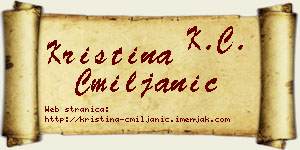 Kristina Cmiljanić vizit kartica
